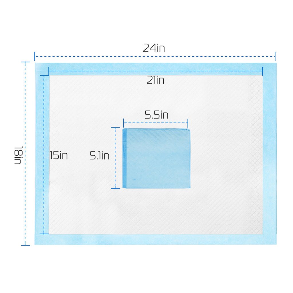 Dog and cat training pads, 50-pack, 24 x 18 inches