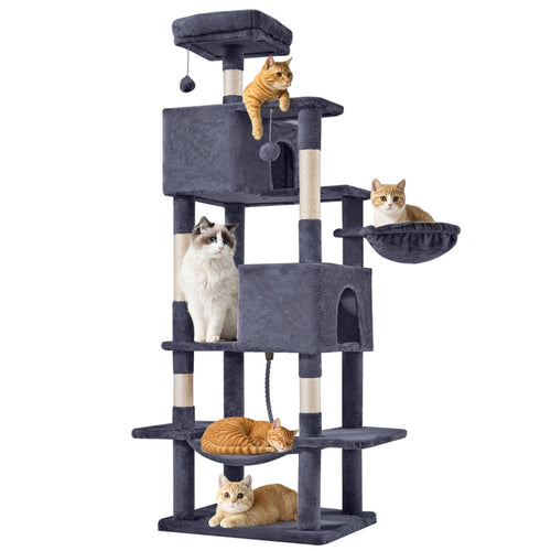 66 inch cat tree tower with hammock